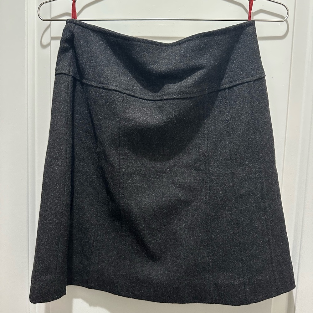 Dark Grey Cashmere/Wool Skirt